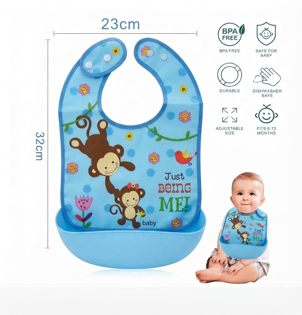 waterproof bib with plate
